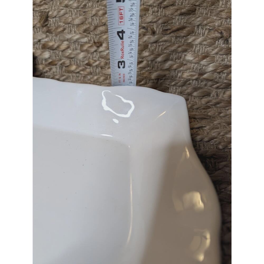 Texas Shaped Divided White Serving Dish Bowl Chips & Dip The Royal Standard - Picture 8 of 10
